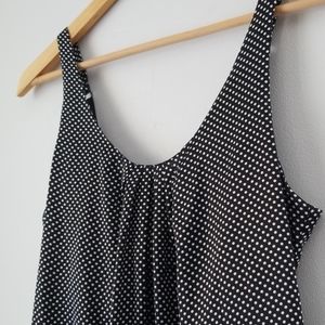 💎3/$12 New York & Co blk/white polka dot silky tank XS